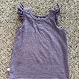 Charming Lavender Ruffle Sleeve Tank Top